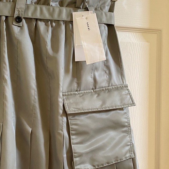 Sacai Khaki Twill Cargo Belted Skirt US2 - Picture 14 of 14